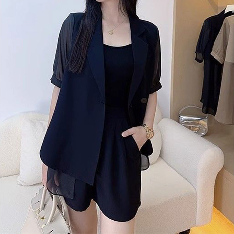 Women's Fashion Lightweight Short Suit 2-Piece Set (Great Sale⛄BUY 2 Get 10% OFF)