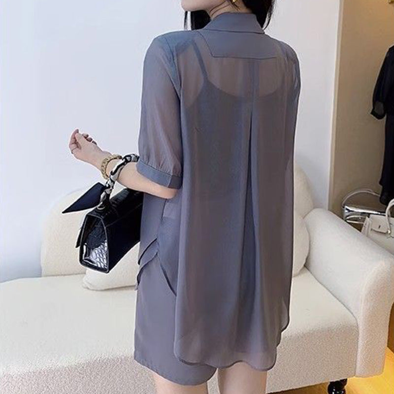Women's Fashion Lightweight Short Suit 2-Piece Set (Great Sale⛄BUY 2 Get 10% OFF)