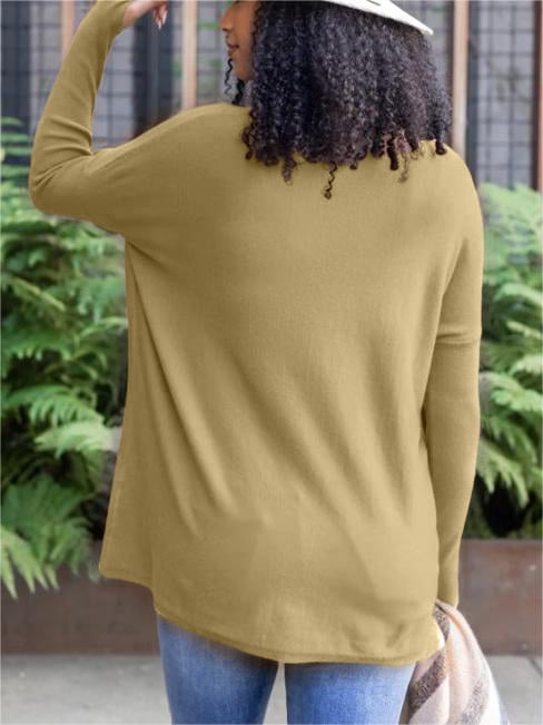 LONG SLEEVE THUMBHOLE SWEATER POCKET TUNIC💥