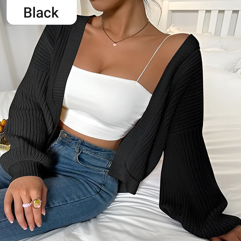Knitted Oversize Contrast Color Cardigan
