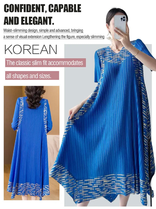 🌸Hot Sale 49% Off🌸Miyake Vintage Print Pleated Dress