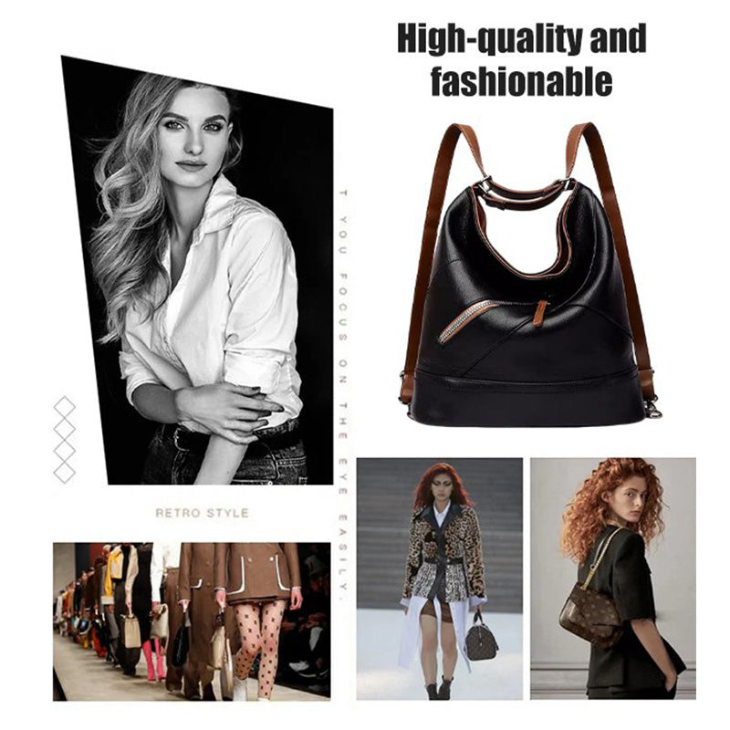 Large Capacity PU Leather Bucket Bag