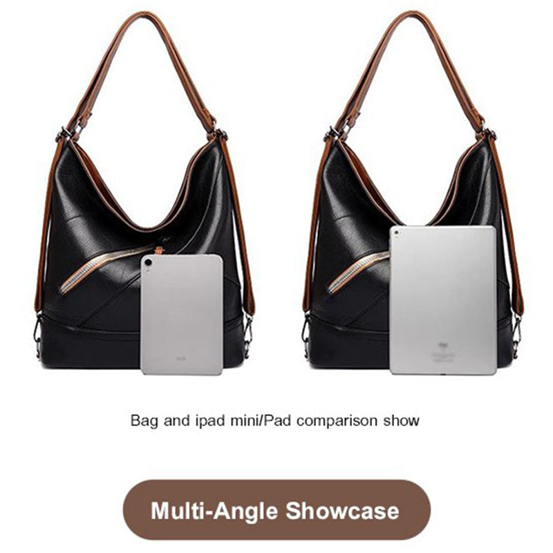 Large Capacity PU Leather Bucket Bag