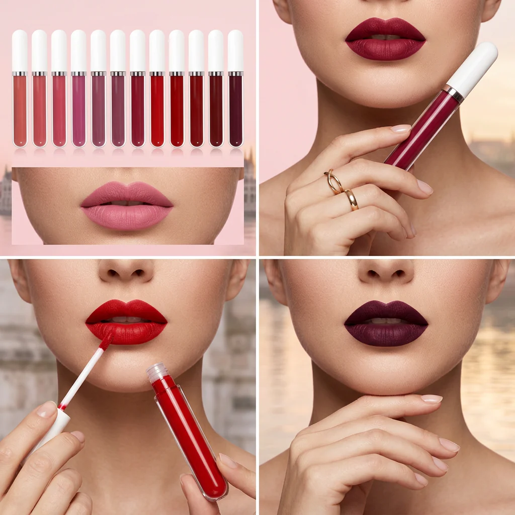 ⏳Time-Limited Special⏰10Pcs Matte Waterproof Long Lasting Lip Gloss