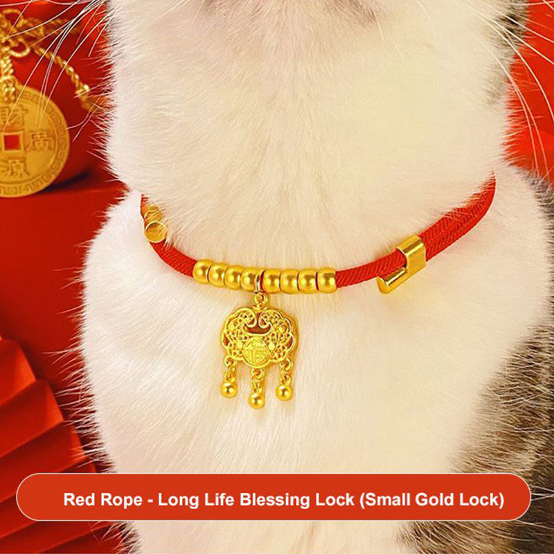 🥰Pet New Year Gold Lock Collar