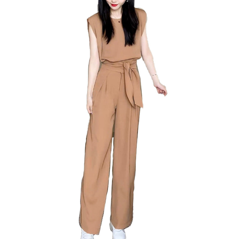 Fashion Sleeveless Wide-Legged Pants Set(Great Sale⛄BUY 2 Get 10% OFF + FREE SHIPPING)