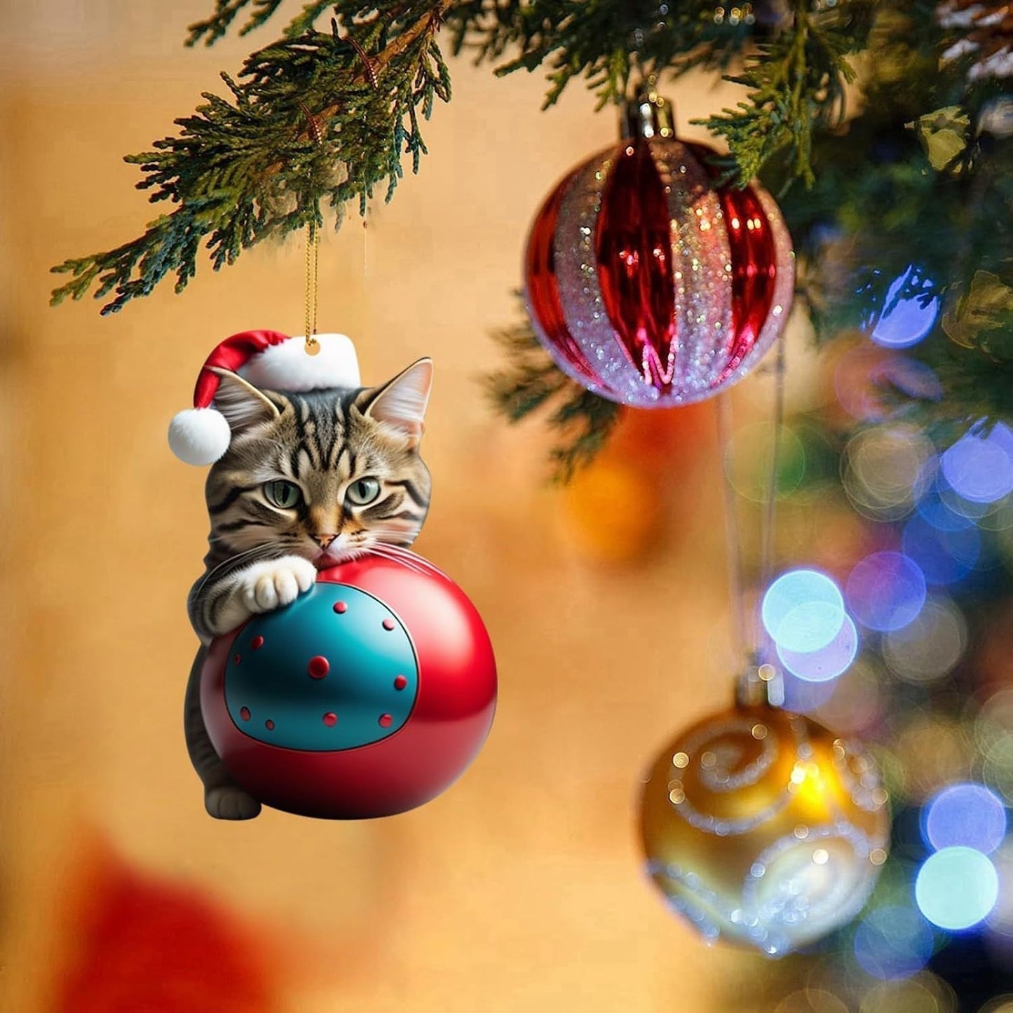 ๐10 piece ๐ป Cat Christmas tree ornaments. Hanging cat ornaments