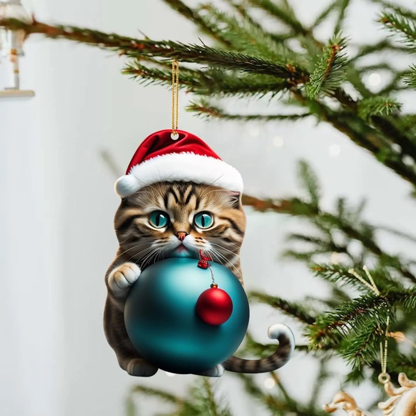 ๐10 piece ๐ป Cat Christmas tree ornaments. Hanging cat ornaments