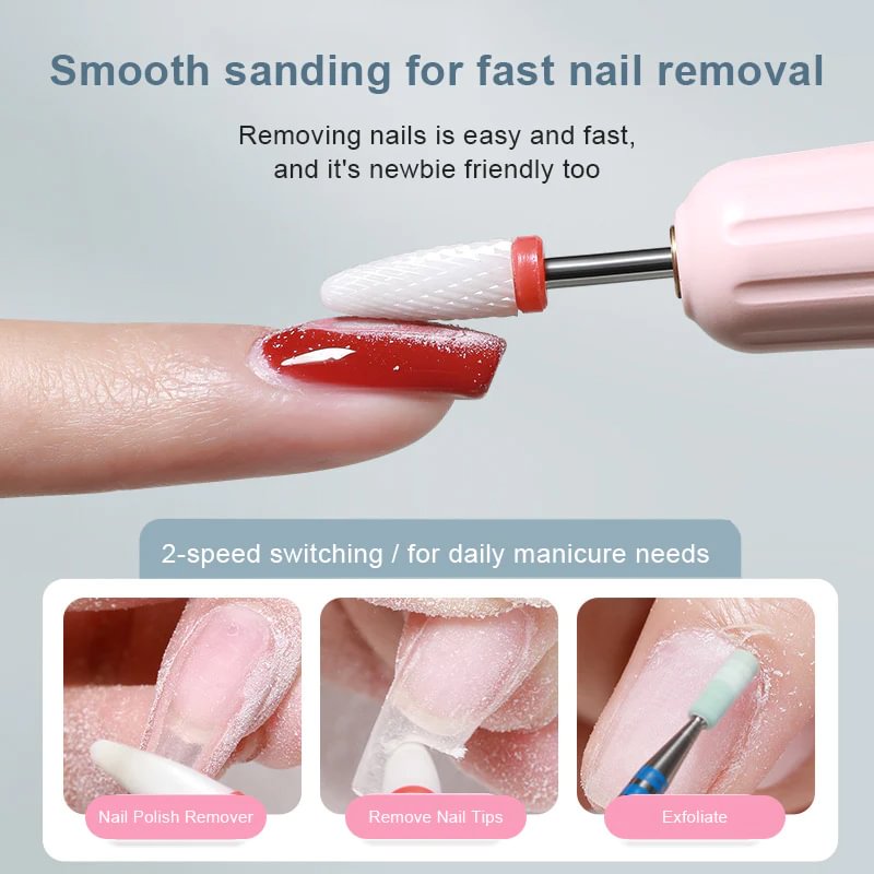 2 IN 1 GRINDING AND MANICURE TOOL WITH LED LIGHT