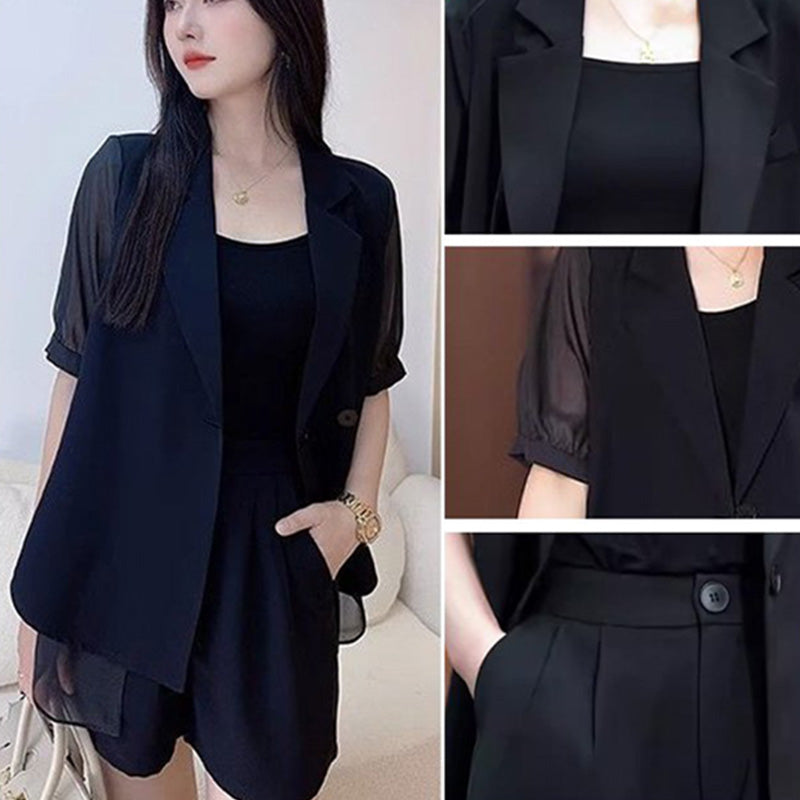 Women's Fashion Lightweight Short Suit 2-Piece Set (Great Sale⛄BUY 2 Get 10% OFF)