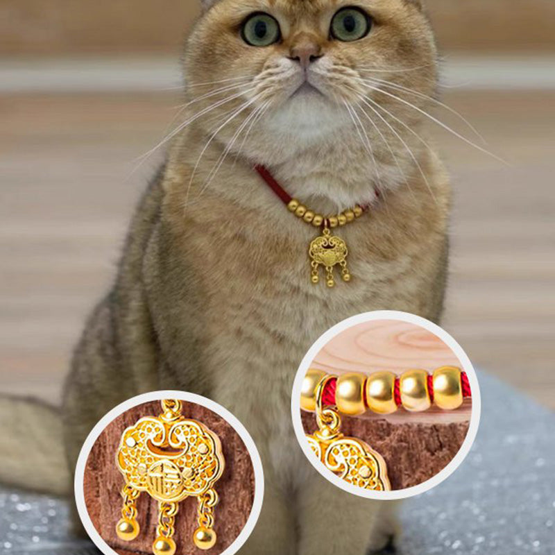 🥰Pet New Year Gold Lock Collar