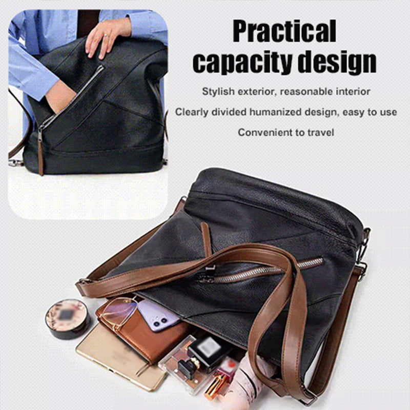 Large Capacity PU Leather Bucket Bag