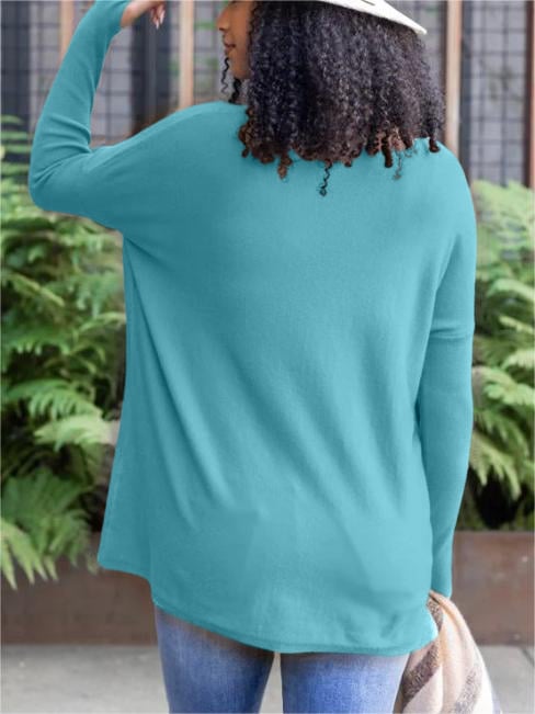 LONG SLEEVE THUMBHOLE SWEATER POCKET TUNIC💥