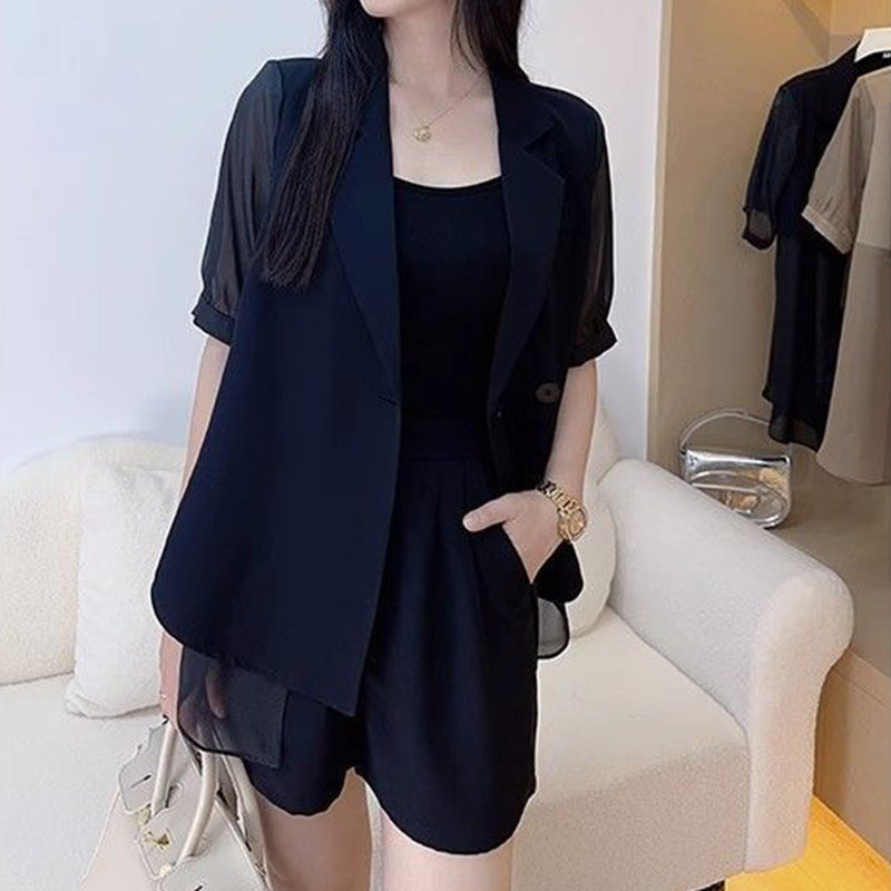 Women's Fashion Lightweight Short Suit 2-Piece Set (Great Sale⛄BUY 2 Get 10% OFF)