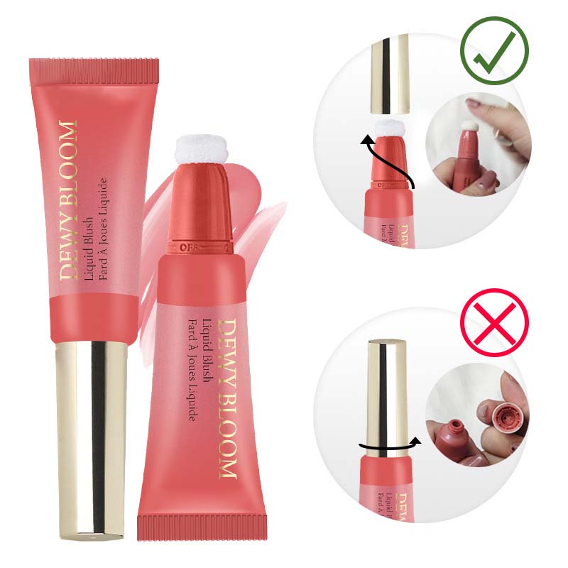 Liquid Blush for Cheek with Cushion Applicator
