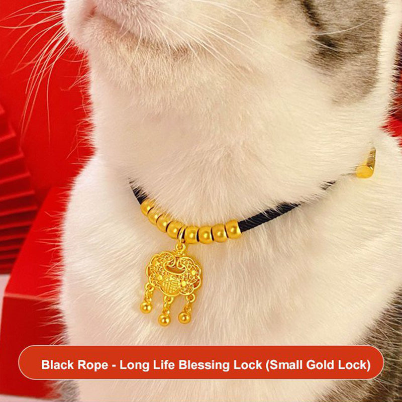 🥰Pet New Year Gold Lock Collar
