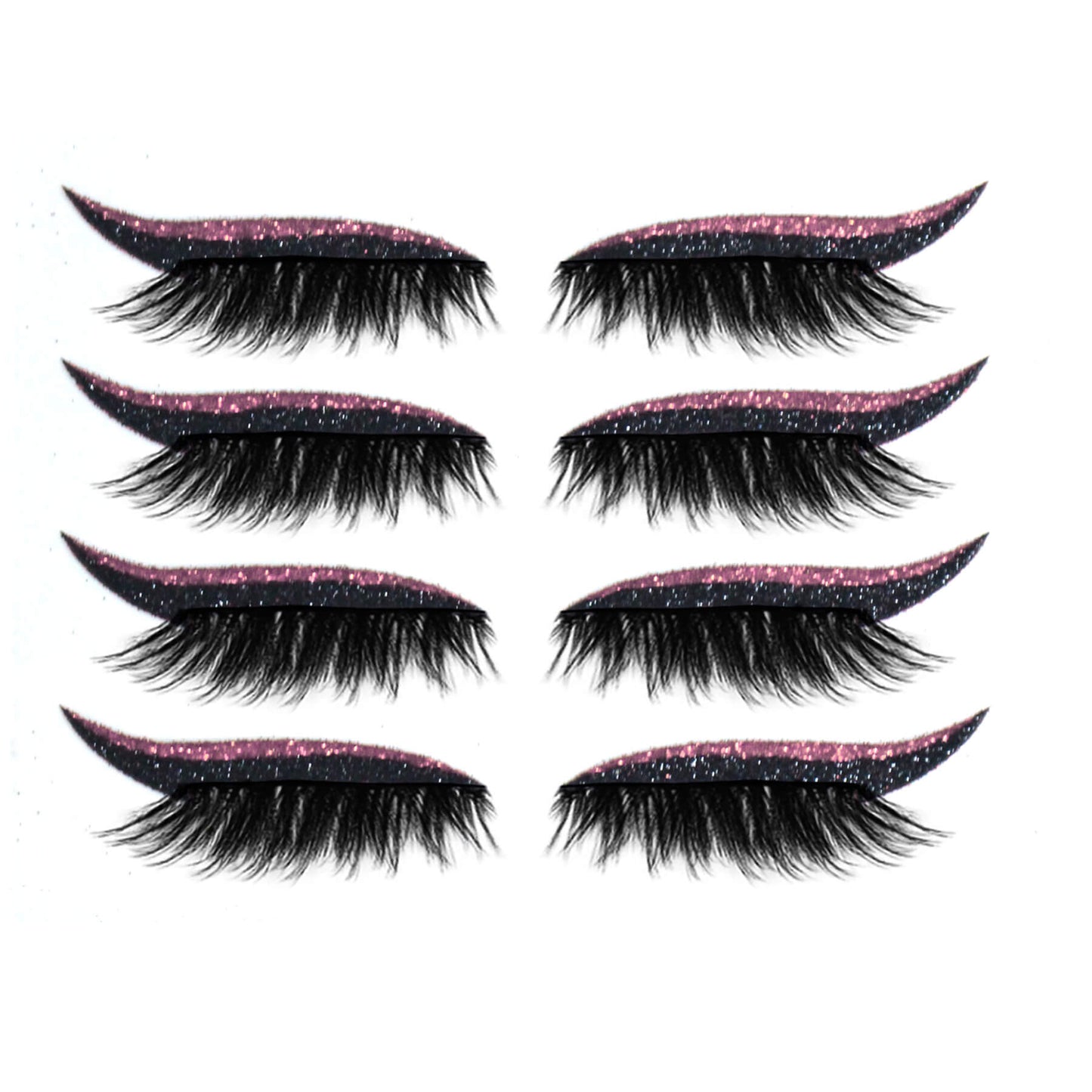 2 in 1 Eye Shadow and Eyelash Stickers with Glitter