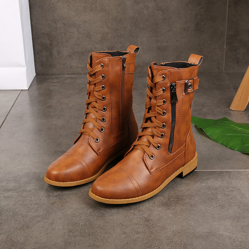 đ˘ Stable Steps, Easy Zip | Women's Round-Toe Chunky-Heel Ankle Boots