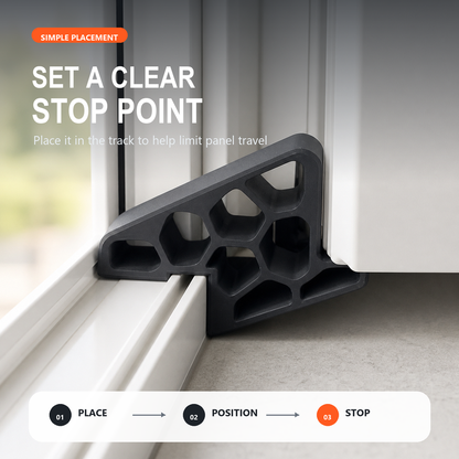 🎁🚪✨ Less Slamming--Secure Track Door Stop