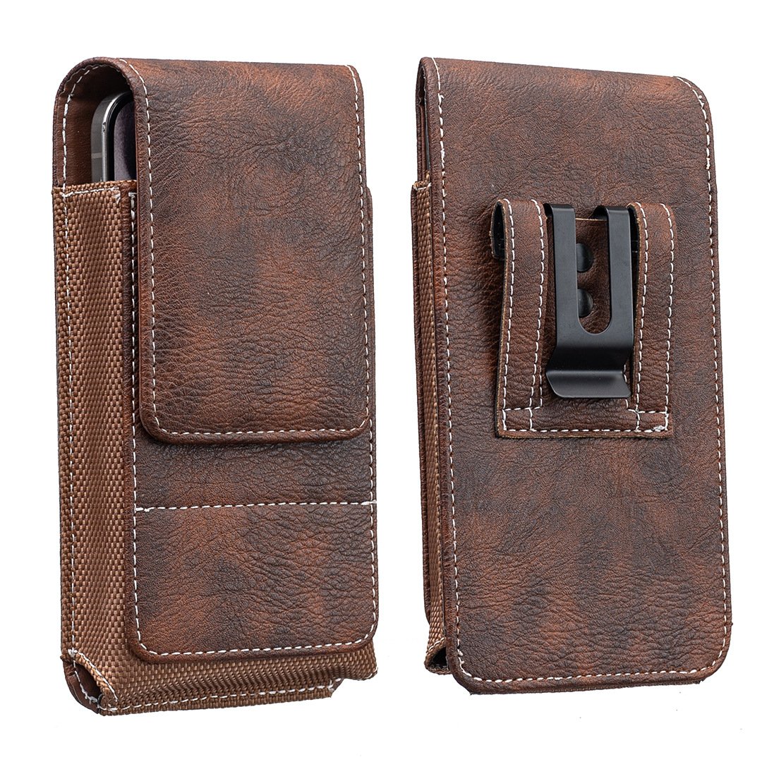 ⚡Waist Belt Cell Phone Pouch 📱 Multi-Pocket Leather Holster with Card Holder