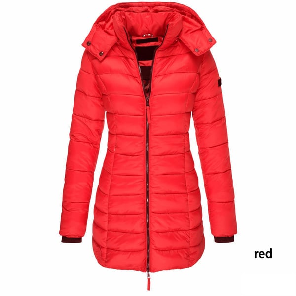 🔥FREE SHIPPING🔥Winter women's mid-length padded jacket warm  hooded jacket
