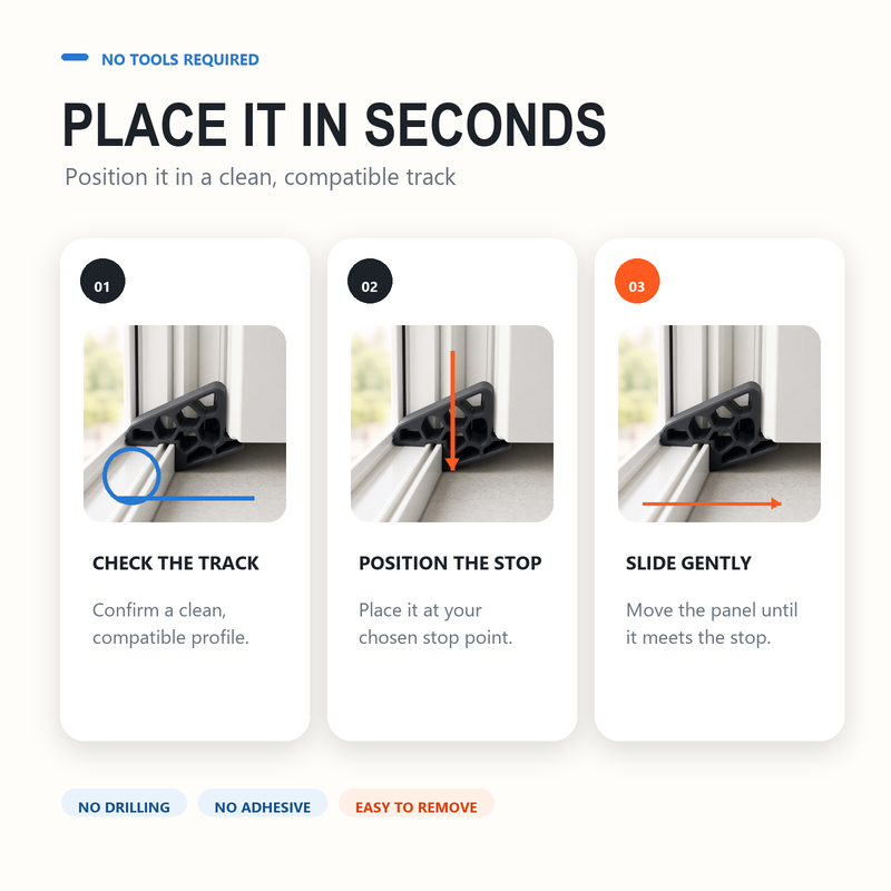 🎁🚪✨ Less Slamming--Secure Track Door Stop