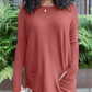 LONG SLEEVE THUMBHOLE SWEATER POCKET TUNIC💥