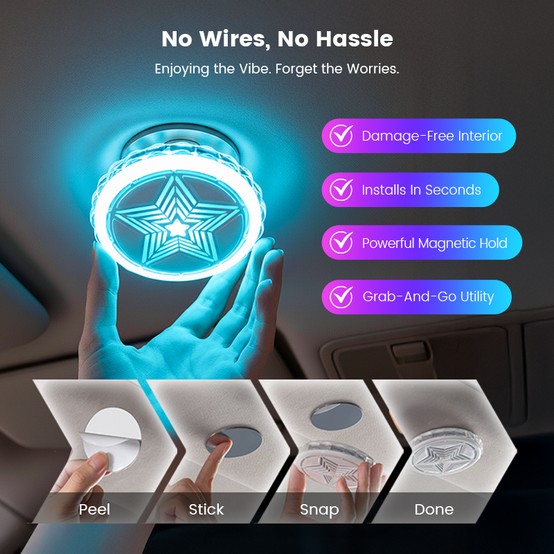 ✨【Car Interior Roof Light - Magnetic Multi-Mode Rechargeable】✨