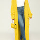 Stylish Cable Knit Dual Pocket Cardigan