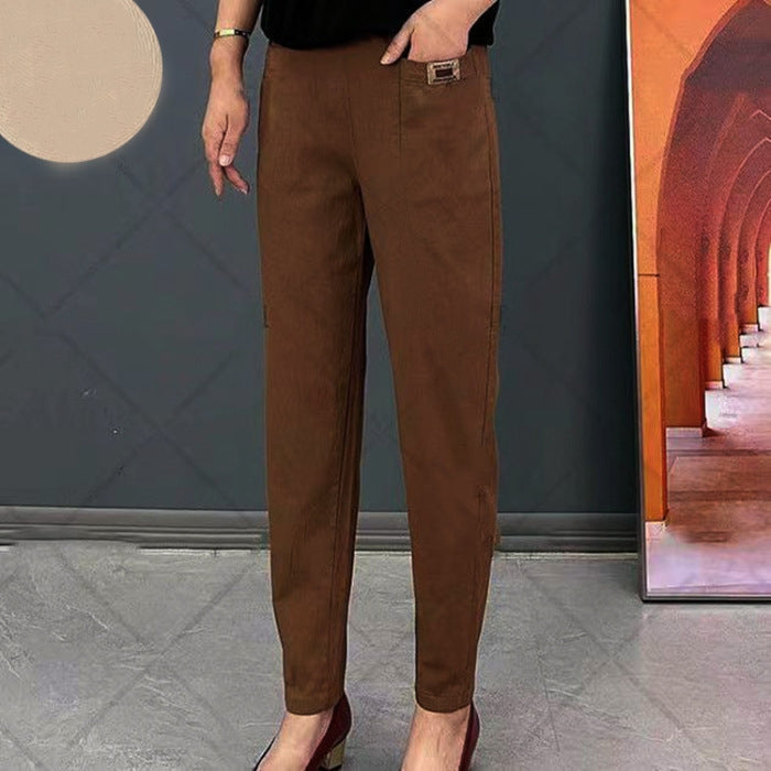 🔥Nice Gift-Women's Elastic Waist Cotton Pants