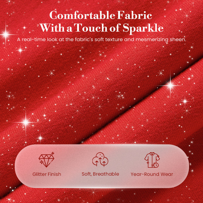 ✨🎅Last-Minute Christmas Offers 🎄⏰Women's Glitter Pullover Sweater & Pants 2-Piece Set