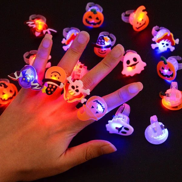 🔥 LAST DAY PROMOTION - 50%OFF 🎃👻 LED Light Halloween Glowing Ring (50pcs set)😍