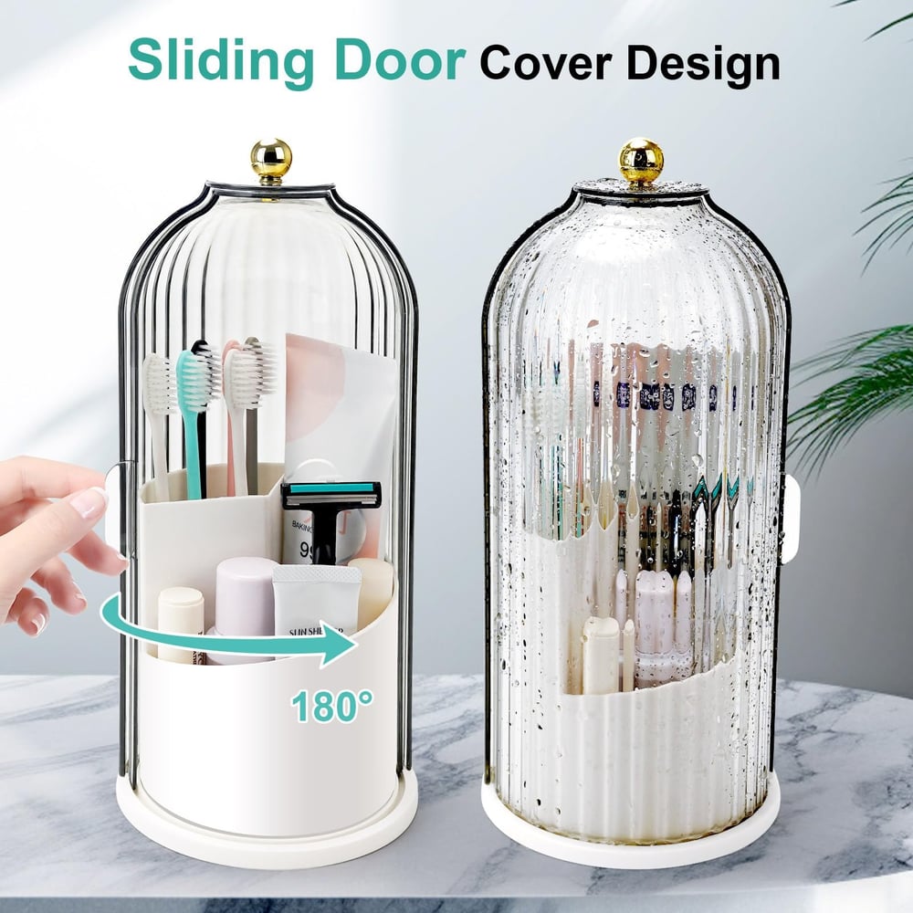 🏡✨Sliding Lid Toothbrush Organizer
