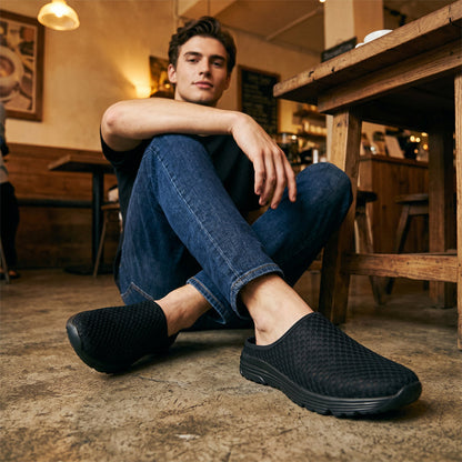 👟☁️Casual Comfort Breathable Mesh Slippers – Lightweight, airy, slip-on style – indoor & outdoor comfort. 🔥☀️
