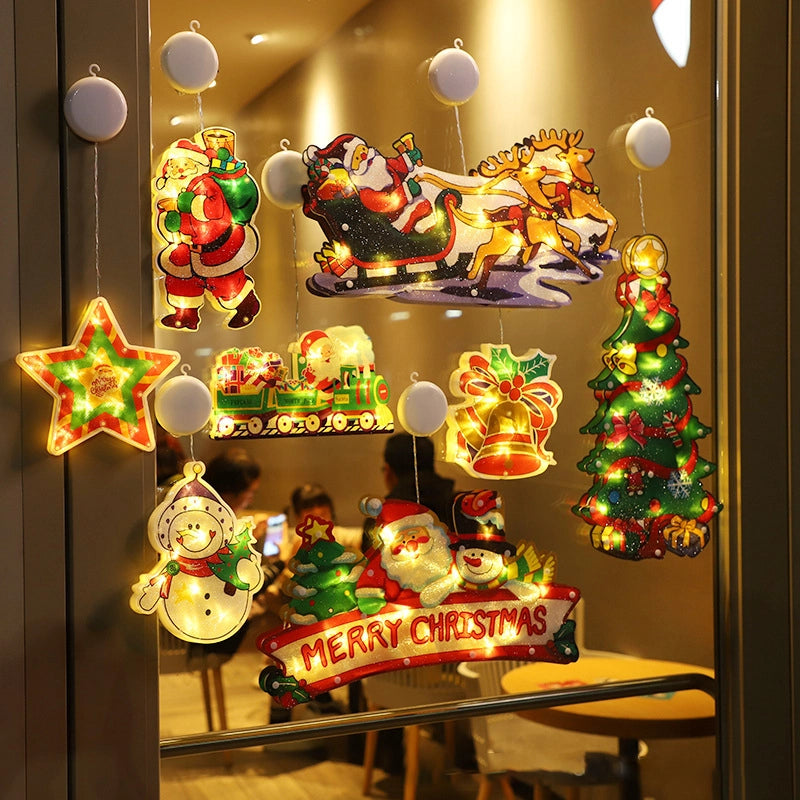 ⛄Christmas pre-sale🎄2024 Christmas Window Hanging Lights💡