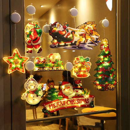 ⛄Christmas pre-sale🎄2025 Christmas Window Hanging Lights💡