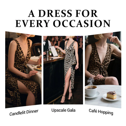 🌸Spring Specials🌸 Woman’s Sexy Deep V-Neck Leopard Dress