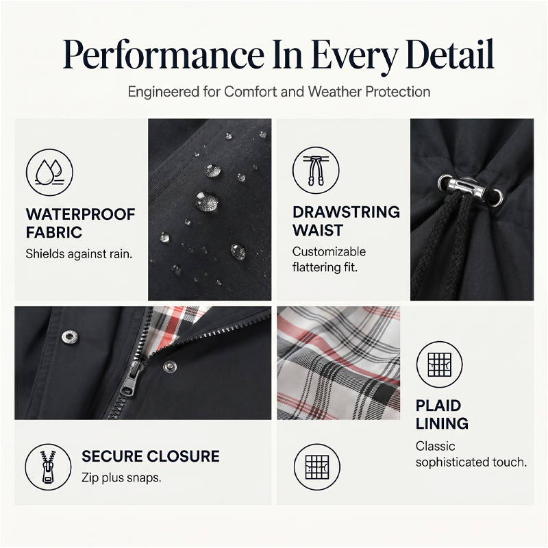 ✨Womens Chic. Lightweight. Waterproof Jacket 🍃🧥-Unleash Style and Durability in Any Storm!