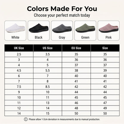 👟☁️Casual Comfort Breathable Mesh Slippers – Lightweight, airy, slip-on style – indoor & outdoor comfort. 🔥☀️