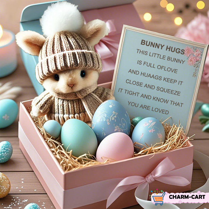 🐇Easter Promotion🔥Handmade Lucky Comfort Bunny(With Warm Text Card)🎁