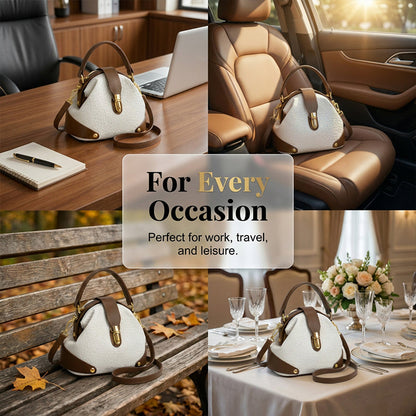 👜  Color-Blocked Bag – Stylish, Metal Hardware, Multi-Way 🧳
