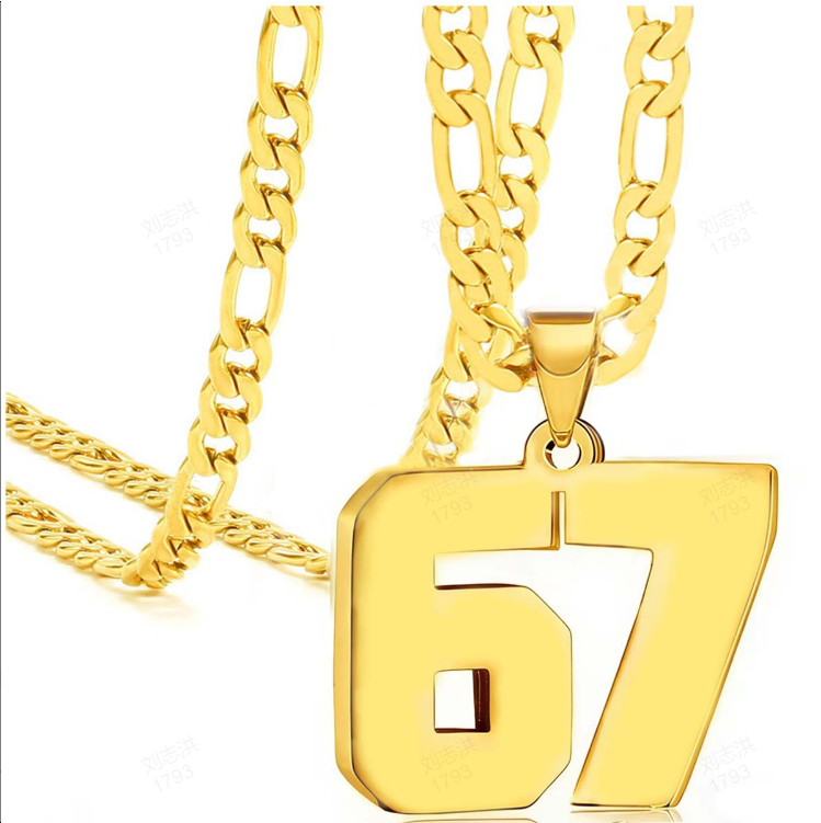 🔥Hot Sale✨ 67 Number Pendant Necklace – Fashion Statement Piece, 925 Sterling Silver & Gift Box 💎🎁