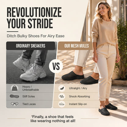 👟☁️Casual Comfort Breathable Mesh Slippers – Lightweight, airy, slip-on style – indoor & outdoor comfort. 🔥☀️