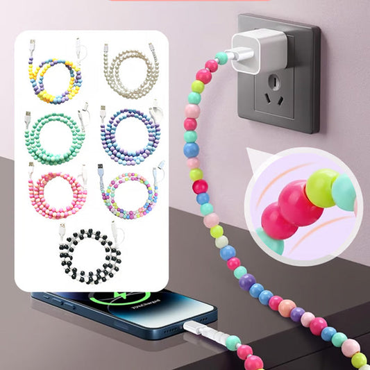 🔥2-In-1 USB To Type-C ＆ Lighting Beaded Charger Cord