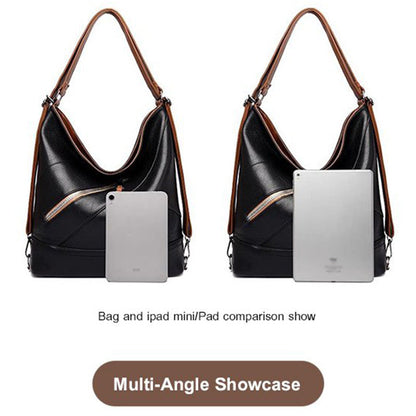 Large Capacity PU Leather Bucket Bag