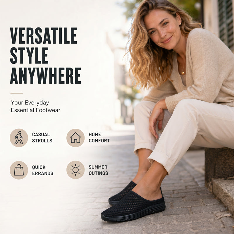 👟☁️Casual Comfort Breathable Mesh Slippers – Lightweight, airy, slip-on style – indoor & outdoor comfort. 🔥☀️