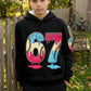 ✨🔥Kids' Funny 67 Meme Hooded Sweatshirt