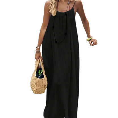 🏖️💕20K+ SOLD!⚡Women's Casual Backless Spaghetti Strap Maxi Dress🌟🌊