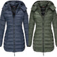 🔥FREE SHIPPING🔥Winter women's mid-length padded jacket warm  hooded jacket