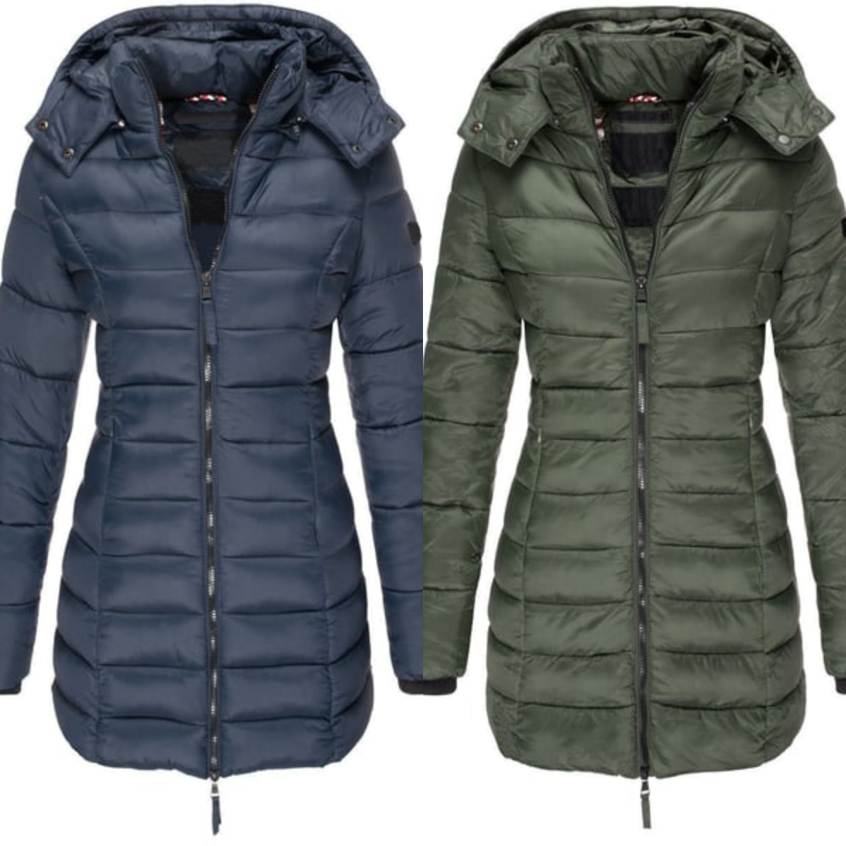 🔥FREE SHIPPING🔥Winter women's mid-length padded jacket warm  hooded jacket